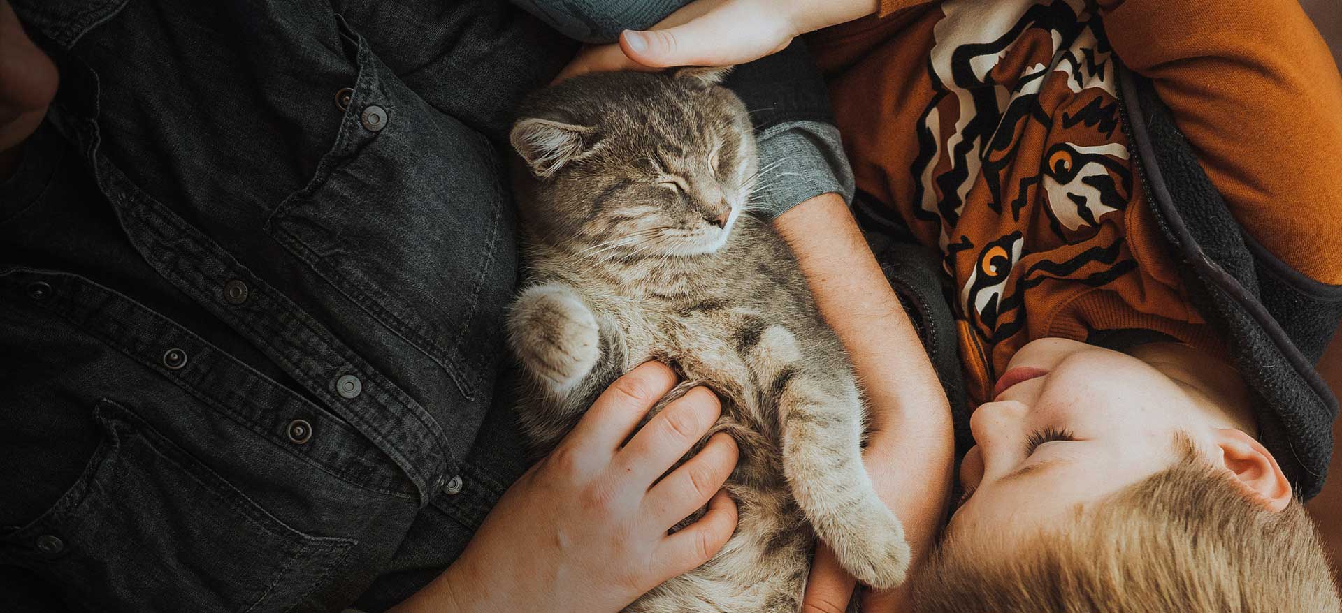 Family holding cat - Zoetis